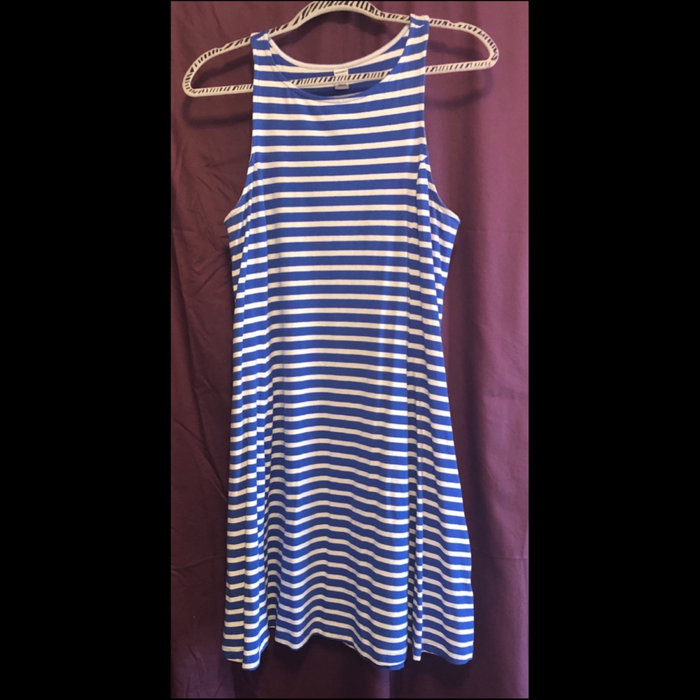 Old Navy Dress, White & Blue- L